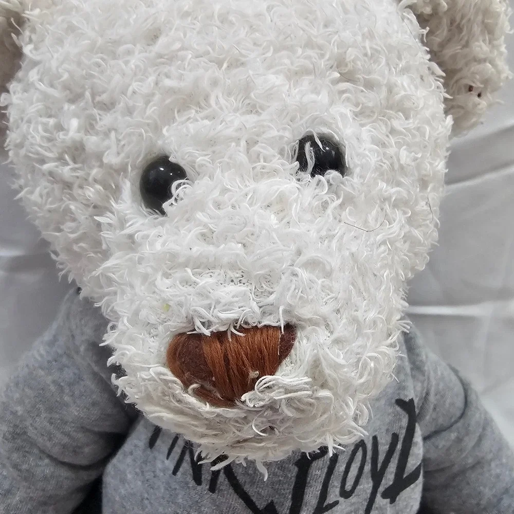 Dan Dee Pink Floyd Dark‎ Side of the Moon Tour 1973 White Teddy Bear Plush Toy